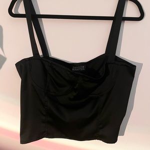 Danielle Bernstein for macys sweetheart crop silk top
